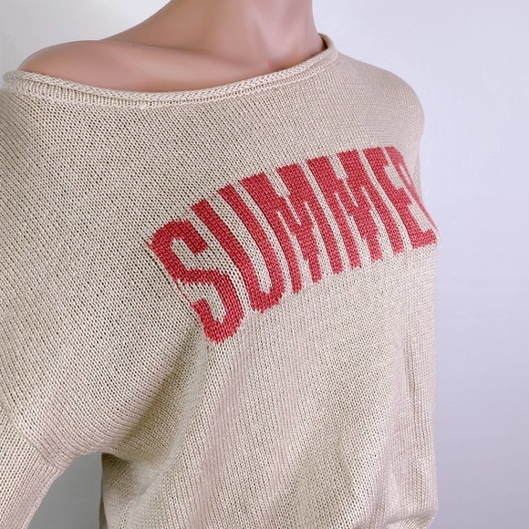 Marled Reunited Clothing Summer Relaxed‎ Slouchy Pullover Knit Sweater - Picture 4 of 6